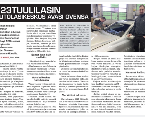 Kaasujalka 123Tuulilasin Autolasikeskus Avasi Ovensa